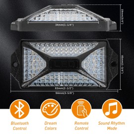 KEEPDSGN For Jeep Grand Cherokee RGB LED Rock Lights Underglow Kit Neon Turn Signal Brake