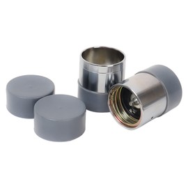 VIRTIONZ Wheel Bearing Buddy Protectors 1.98 Inch with Protective Bras for Trailer Boat, Chromed, Pair (Comes with Two Extra caps)