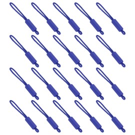 PATIKIL Replacement Zipper Pull Strap, Pack of 20 Nylon Zipper Puller Slider Helper Extension Fixer for Luggage, Tent, Backpack, Handbag, Purse, Light Blue, Deep Rose Red