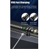 Unbranded LED Flashlight Super Bright Torch USB Rechargeable Lamp