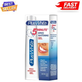 Plus White 5 Minute Premier Speed Whitening Gel Fast Gentle Enamel Friendly 2oz