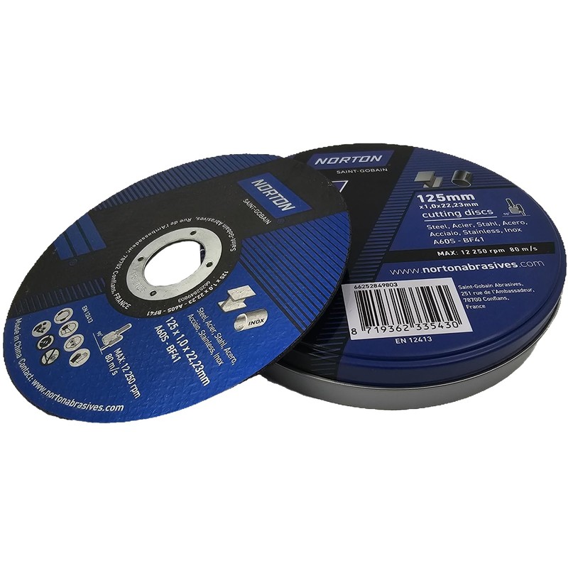 Norton Expert Cutting Disc Metal/Stainless Steel Diameter 125 x 22.23