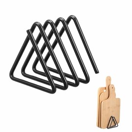 Chopping Board Holder, Chopping Board Holder with 4 Compartments, Stainless Steel Chopping Board Stand for Chopping Board Holder, Pot Lid Organiser, Kitchen, Black