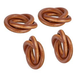 sourcing map Set of 8 Wooden Napkin Rings, Circle Table Napkin Holders, Napkin Decoration for Dining, Anniversary, Holidays, Parties, Brown