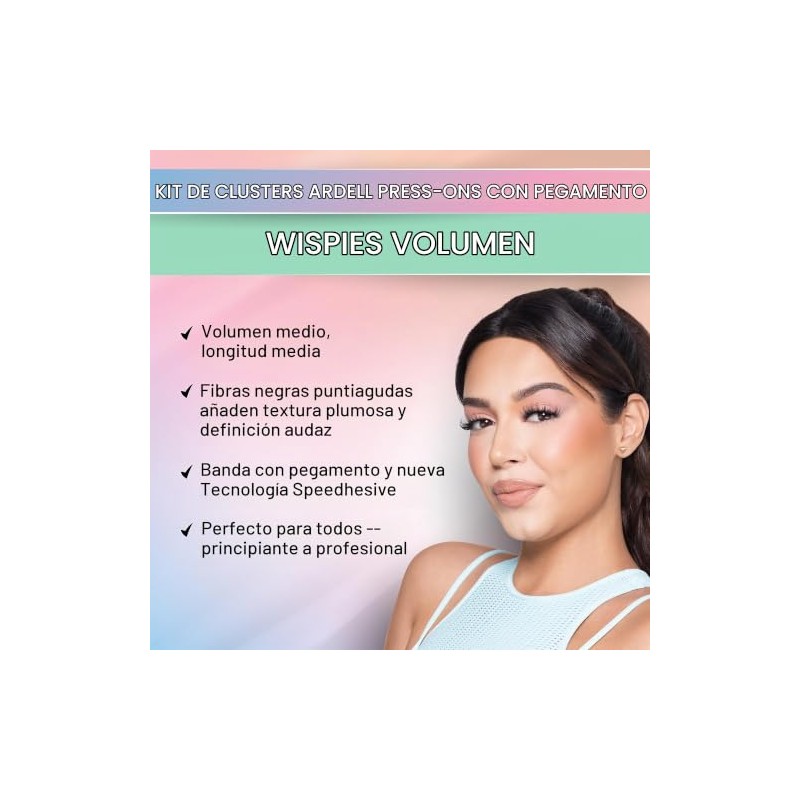 Extensin de pestaas postizas prepegadas Ardell Wispies Volume pestaas individuales