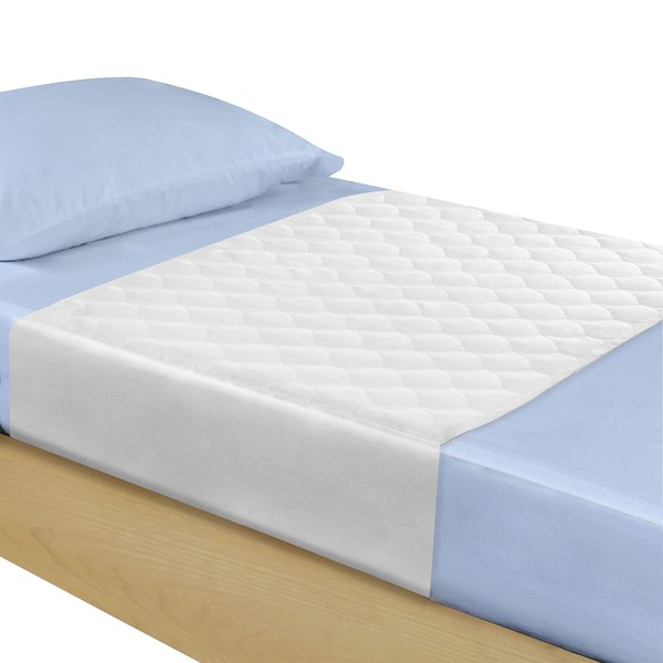 Saddle Style Ultra Soft Quilted Incontinence Bed Pads 34"X52" -2 Pack (with 18‘’ Flaps), Washable and Reusable