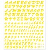 Kit de letras adhesivas, amarillo