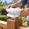 White Solar Post Cap Lights for Fence & Deck –