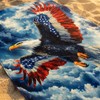 4th of July Bald Eagle Beach Towel Microfiber Beach Towel,