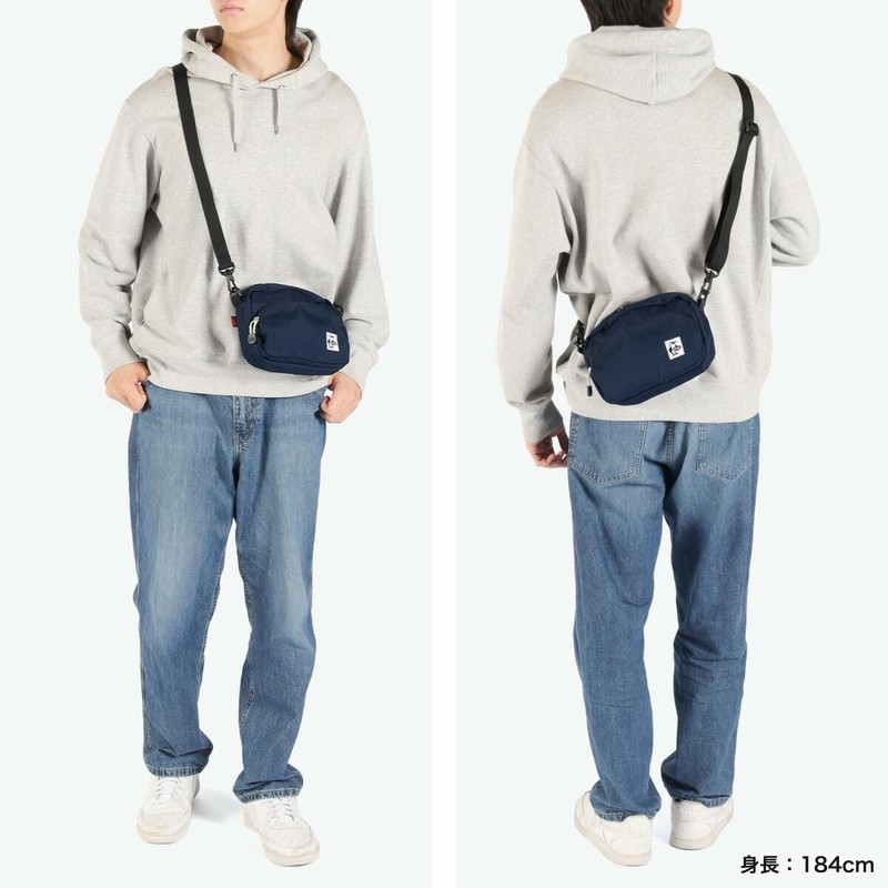 [Chums] Recycled Shoulder Pouch, Black, Free size