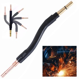 Welding Torch Bending Pipe Bending Rod, Flexible Bending Welding Extension, 500A External Screw Brass Connecting Rod, Welding Equipment Tools Accessories, Bend Rod Easily, 1pcs