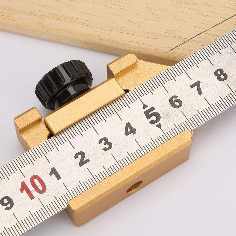 Woodworking Ruler Locator, 45 Degree Line Writer Marking Gauge with