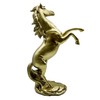 FUNSXBUG Gold Horse Statue Figurines - Resin Standing Fighting Horse