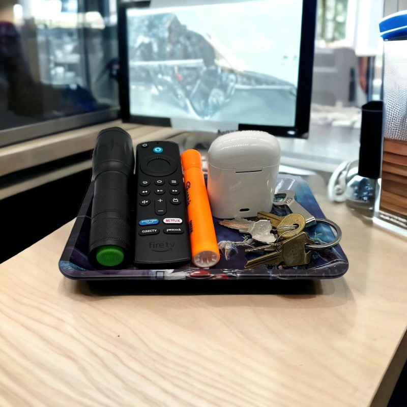 Decorative Remote Side Table Galatic Friends Tray Decoration Snack metal