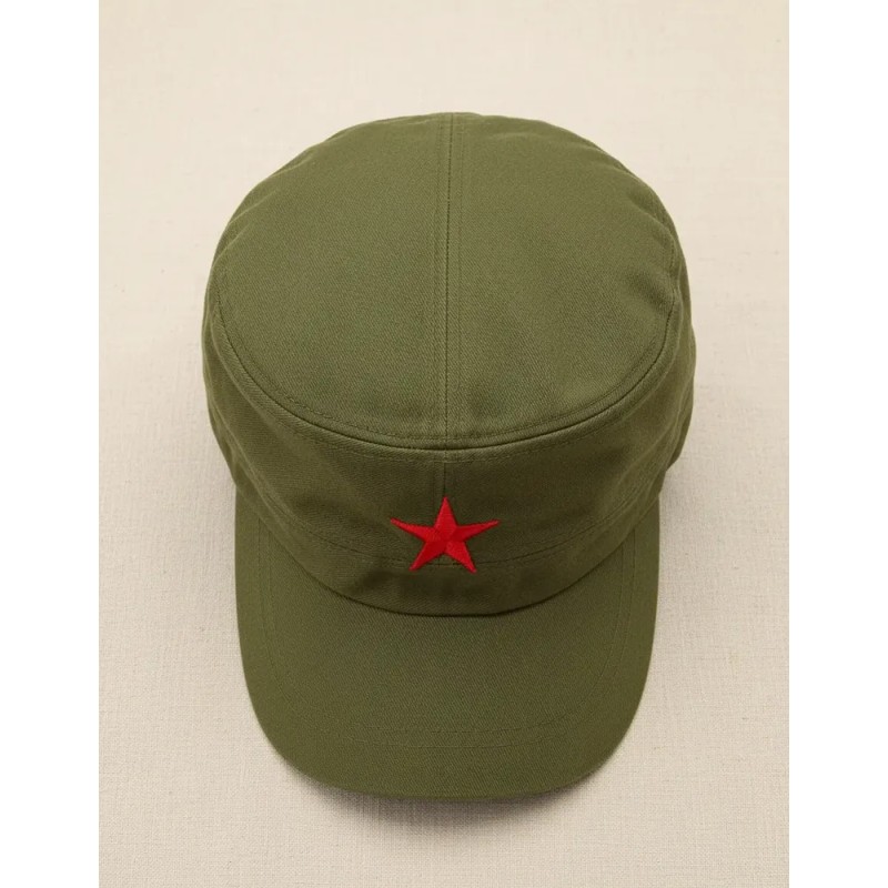 Gorra Militar Estrella Roja Comunista Verde 56-59cm