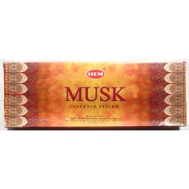 Musk Incense - Hem 20 Stick Hex Tubes - Sold in a set of 4 tubes