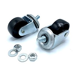 2 Pieces - Pair of Floor Jack Casters - All Steel, Up to 3.5 Ton, 12mm Stem. Quality Replacement Parts for ATD, Cornwell, Mac Tools, Matco, Mountain, Napa, Sunex & More