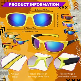 Leumoi 18 Pairs Sports Sunglasses Tactical Running Sunglasses Driving Shade Motorcycle Glasses for Men Women Youth(Light Color)