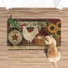 Farmhouse Kitchen Rugs and Mats, Farm Rooster Door Mat, Seasonal