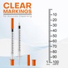 10Pcs 1ml Syringe 30G*8mm Plastic Syringes with Cap for Labs