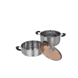 VENTION Double Layers Steamer Pot for Cooking, Stainless Steel Vegetable Steamer, 2 2/5 QT Pot with Steamer, 8 3/10 Inch Food Steamer Cookware