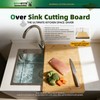 BAMOTTO CRAFTBAMBOO 15.8x22 Inch Large Bamboo Cutting Board Sink Cover