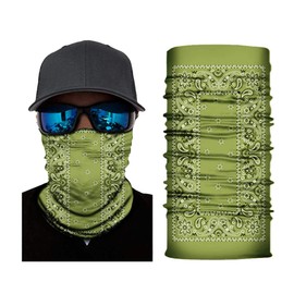 Aquarias Unisex 3 Pieces Bandana Face Mask - Headwear Bandana Face Cover Mask,Headband Scarf Neck Gaite Washable Breathable Dust Proof Motorbike Beard Covering Masks for Men & Women (Henna) Multi