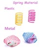 Fejapa 16 Pack Assorted Cat Metal Spring Balls Stretchable Large