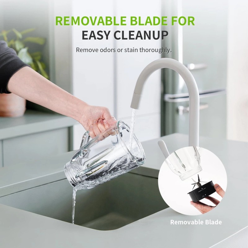 SHARDOR Blender Glass Stainless Steel 1200W Ice Crusher Smoothie Maker