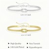 CINSKYING 14K Gold Plated Knot Bracelets for Women Men, Non