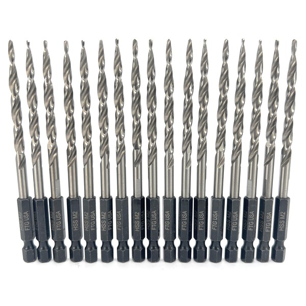 FTG USA Tapered Countersink Drill Bit Set 16 Pc #10