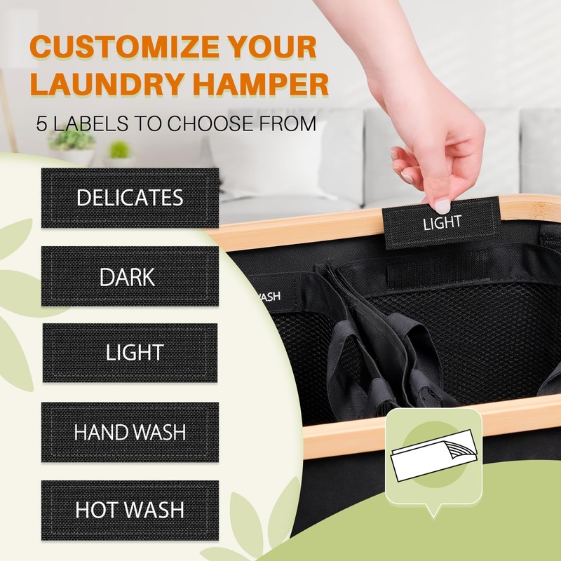 Laundry Hamper 3 Section, 160l Extra Large Hampers For Laundry