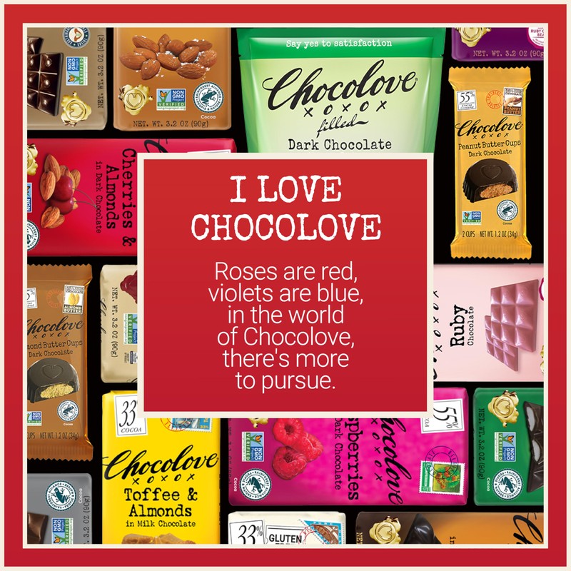 Chocolove Rich Dark Chocolate Bars | 65% Cocoa | Crafted