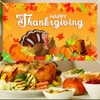 Thanksgiving Banner Decorations Turkey Maple Leaf Pumpkin Home Party Fall