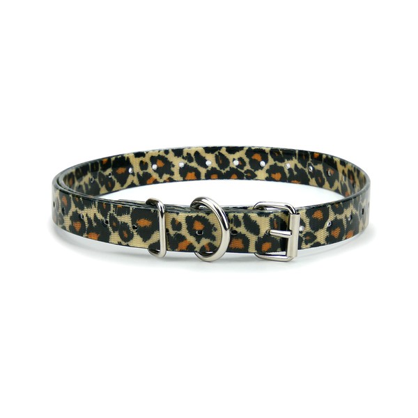 Leopard 3/4" Heavy Duty TPU Coated Nylon Replacement Dog Collar