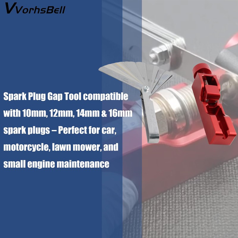 VVORHSBELL Universal Spark Plug Gap Tool Fits 10mm 12mm 14mm