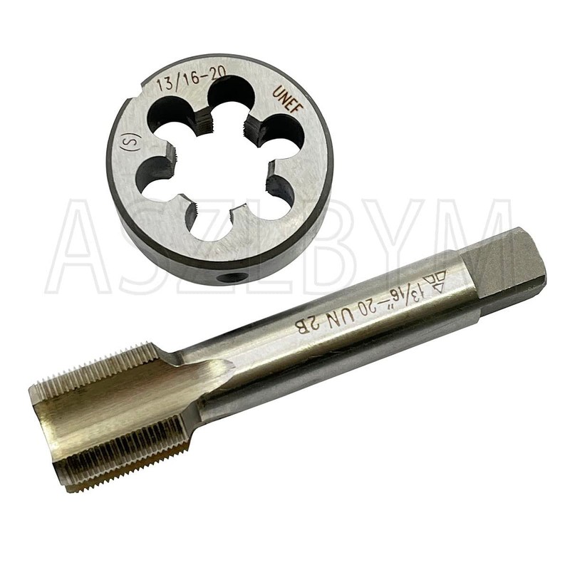 ASZLBYM 13/16-20 HSS Tap And Die Set，UNEF Machine Thread Tap