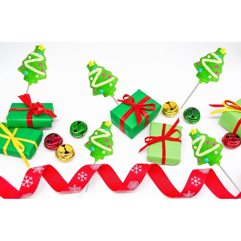 Fruidles Christmas Tree Lollipop, Candy Canes Suckers, Mixed Fruit Flavor,