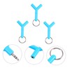 LALAFINA 3pcs Headphone Splitter Adapter Dual Output Audio Accessory for