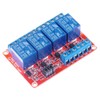 Hailege 2pcs 24V 4 Channel Relay Module OPTO Insulated Support