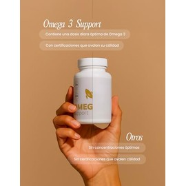 nutriADN – OMEGA 3 SUPPORT – Suplemento de Aceite de Pescado 2000 mg | 60 Cápsulas de 1000 mg con EPA (720 mg) y DHA (480 mg) de Alta Calidad -Certifi