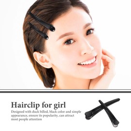 LALAFINA 24 Pcs Clip Hair Barrettes Curl Clips for Hair Hot Rollers Silk Rollers for Black Hair Foam Hair Rollers Black Hair Pin Women's Hair Clips Billed Clips Miss Pp