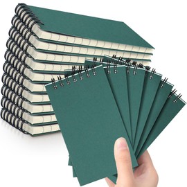 Tenceur 18 Pcs Pocket Notebook Bulk Small 3x5 Inch Spiral Notepads Mini Top Bound Spiral Notebook With Lined Pages 120 Pages Ruled Journals Memo Pads for Home Office College Work School (Green)
