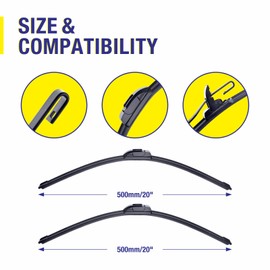 20"-2 Pack Windshield Wiper Blades Replacement For Ford F150 F250 F350 F450 F550 2008-1999 Expedition 2006-1999 Explorer 2010-2005 Mustang 2004-1999, Windshield Wiper Blades For My Car