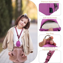 Beautyflier Travel Carrying Case for Bitzee Interactive Toy Digital Pet, Storage Bag for Bitzee Virtual Electronic Pets, Protective Case with Extra Removable Neck Strap, Bag Only (Purple)