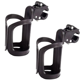 EXDUCT Drink Holder Cup Holder Car Stroller Cup Holder Bicycle Bike Bottle Gauge Trolley 360 Degree Black