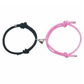 Matching Couples Bracelets Long Distance Bracelets Couples Gifts for Girlfriend Boyfriend Valentines Day Love Heart Charm Bracelet Gifts for Couples