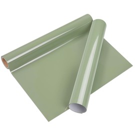 VINYL FROG Sage Green Heat Transfer Vinyl Roll HTV Vinyl - 12" x5ft Khaki Green Iron on Vinyl for T-Shirts, Heat Press Vinyl for DIY Craft Designs (Khaki Green)