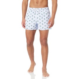 Lacoste Men's Allover Croc Swim Short, Phoenix Blue/Multico, L