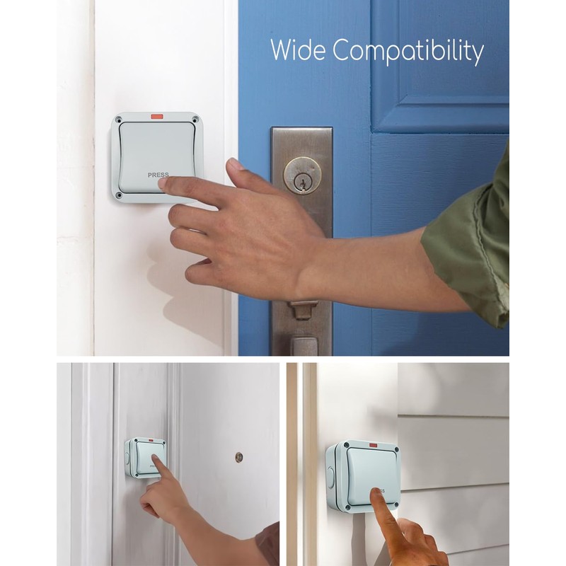Waterproof Wall Push Button Release Switch, Garage Door Opener Surface